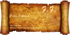 Fon Fanni névjegykártya